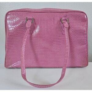 Mobile Edge Susan Komen Milano Laptop Tote Bag Large Pink Faux-Crocodile Vibrant
